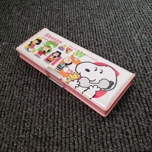 Snoopy Peanuts Pencil Case Dubble sided Japan Retro Rare Collectible Vtg NWOT